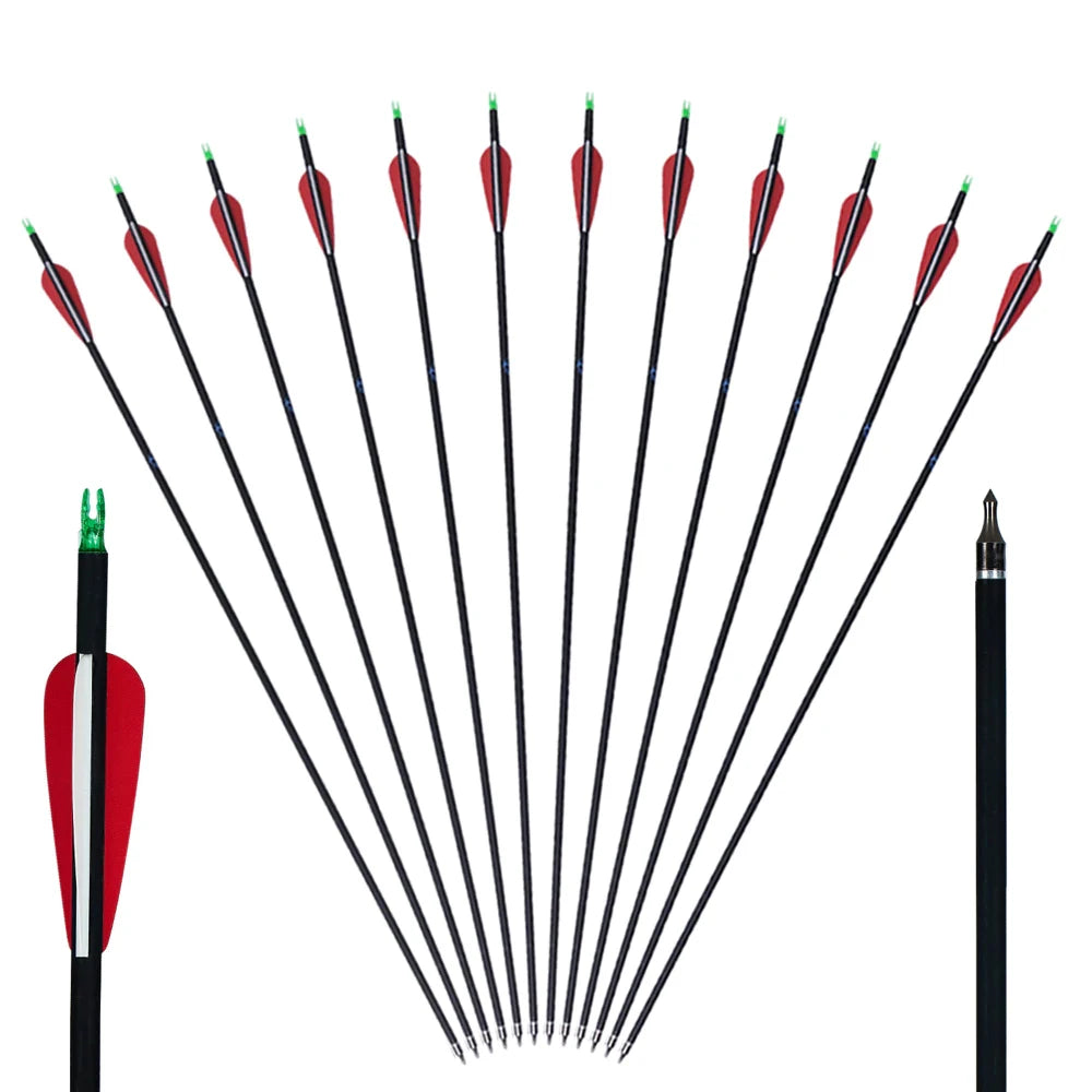 20/30/40/50lbs Recurve Bow Archery Sports Arrows Bow Take Down Straight Bow Mixed Carbon Arrows Quiver Target Shoot Practice Bow