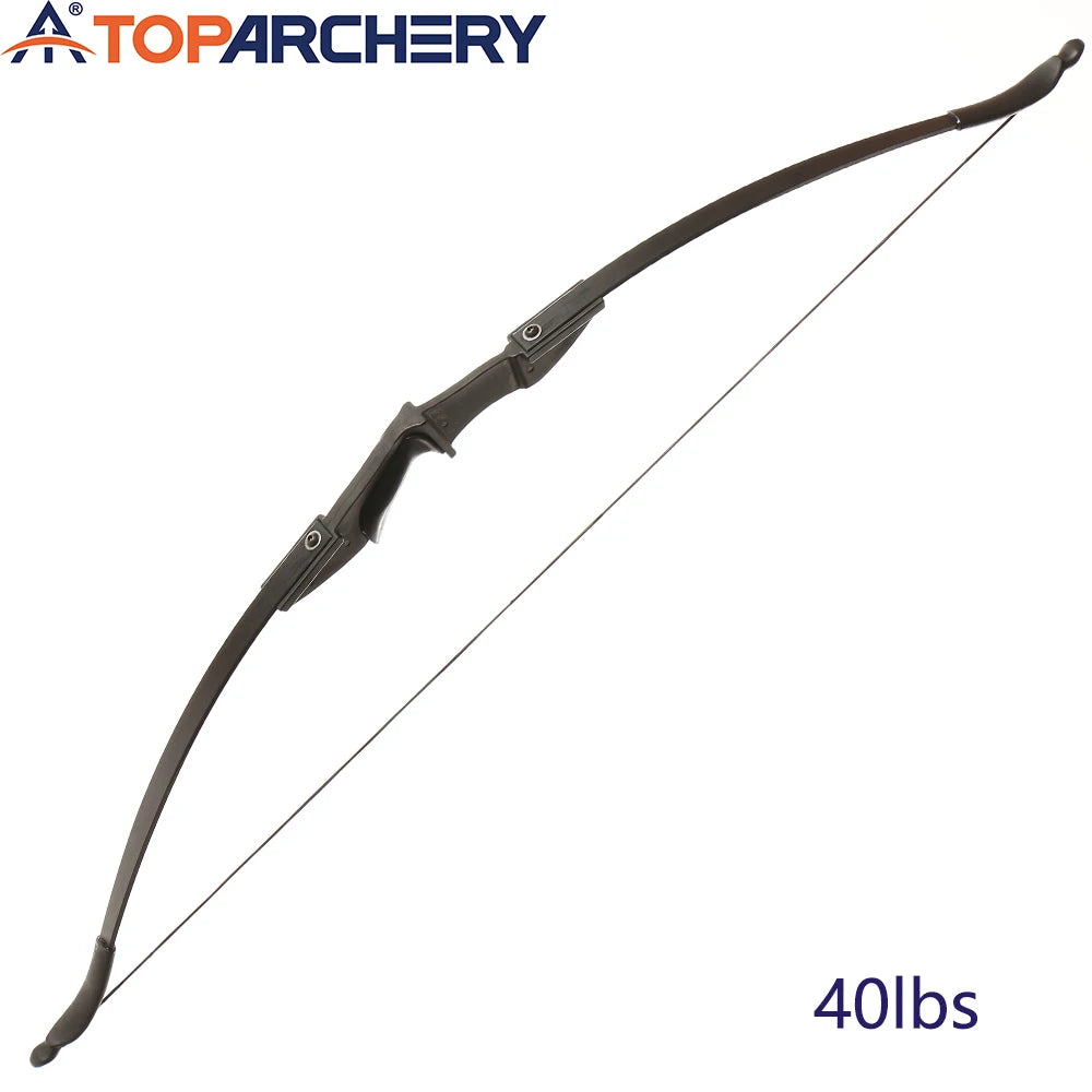 Toparchery 20-40lbs Archery 57" Takedown Recurve Bow For Hunting Recurve Bow and Arrow Set Left Right Hand Black Hunting Bow