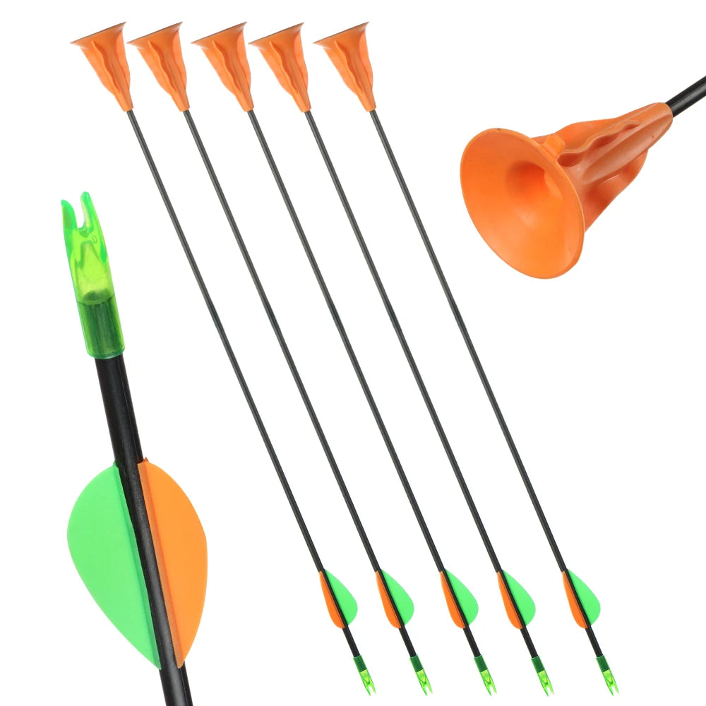 Toparchery-Recurve Bow and Sucker Arrow Set for Children Junior Archery Training Outdoor Parent-Child Shooting Game 15~18lbs 42"