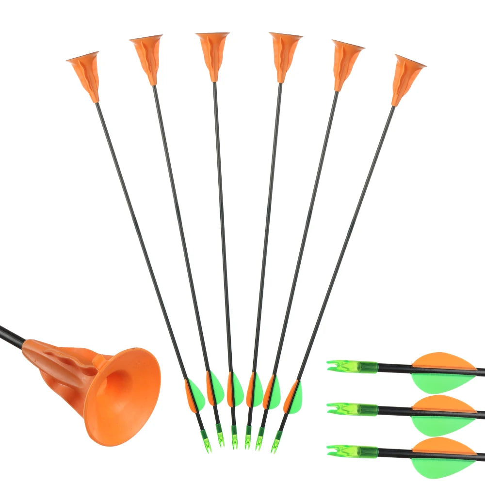 Toparchery-Recurve Bow and Sucker Arrow Set for Children Junior Archery Training Outdoor Parent-Child Shooting Game 15~18lbs 42"