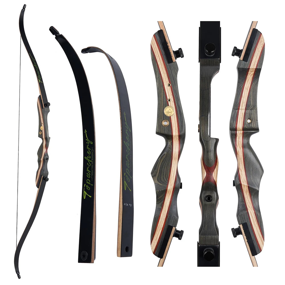 62" Take Down Recurve Bow 20-50lbs Archery Hunting Right Hand Target Longbow Shooting Practice Bow for Beginner 148cm Bowstring