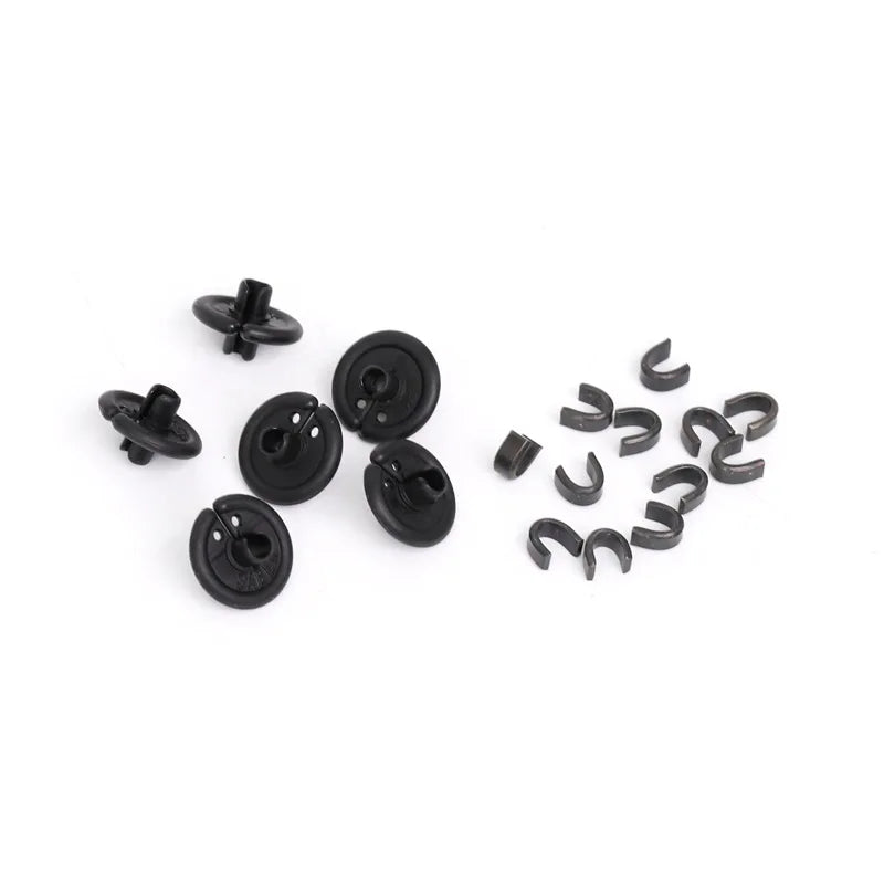 1set Rubber Bowstring lip beads with clips universal Slotted lip beads kisser button Archery Recurve Compound Bow Accessory