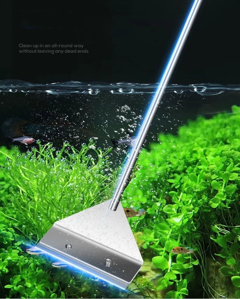 Fish Tank Cleaning Tool Flat Sand Algae Removal Dual-use Glass Algae Removal Scraper Household Cleaning Tool aquarium accessorie