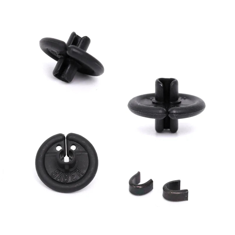 1set Rubber Bowstring lip beads with clips universal Slotted lip beads kisser button Archery Recurve Compound Bow Accessory