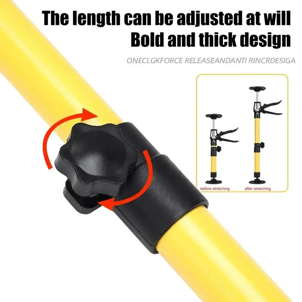 1-2Pcs Adjustable Labor-Saving Telescopic Steel Support Rod Cabinet Jacks Drywall Hand Lifting Jack Bracket Construction Tools