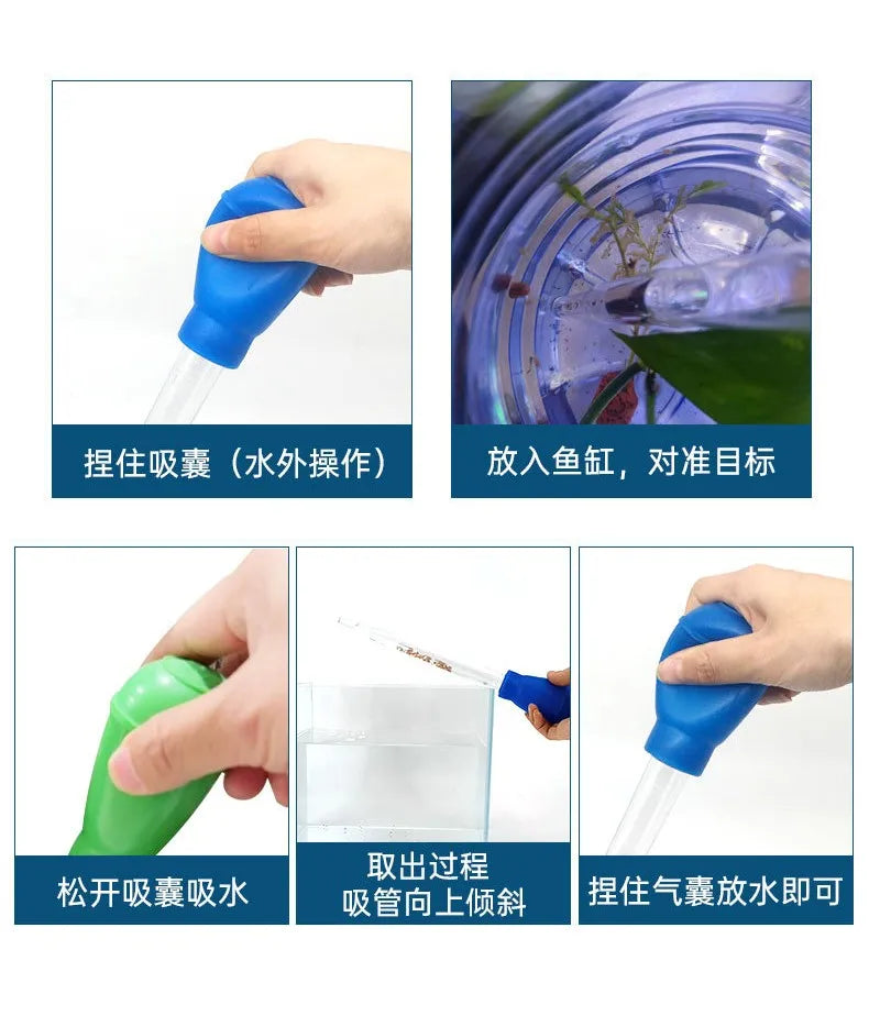 Lengthen Pipettes Aquarium siphon fish tank vacuum cleaner Simple cleaning tool for aquarium water changer