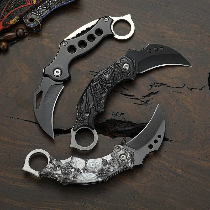 Outdoor Claw knife with high hardness, mini portable knife, multi-function folding knife in the field, EDC sharp knife