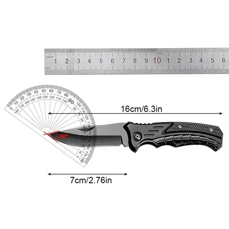 Stainless steel outdoor folding knife, mountaineering, self-defense, self-defense, portable high-hardness pocket knife