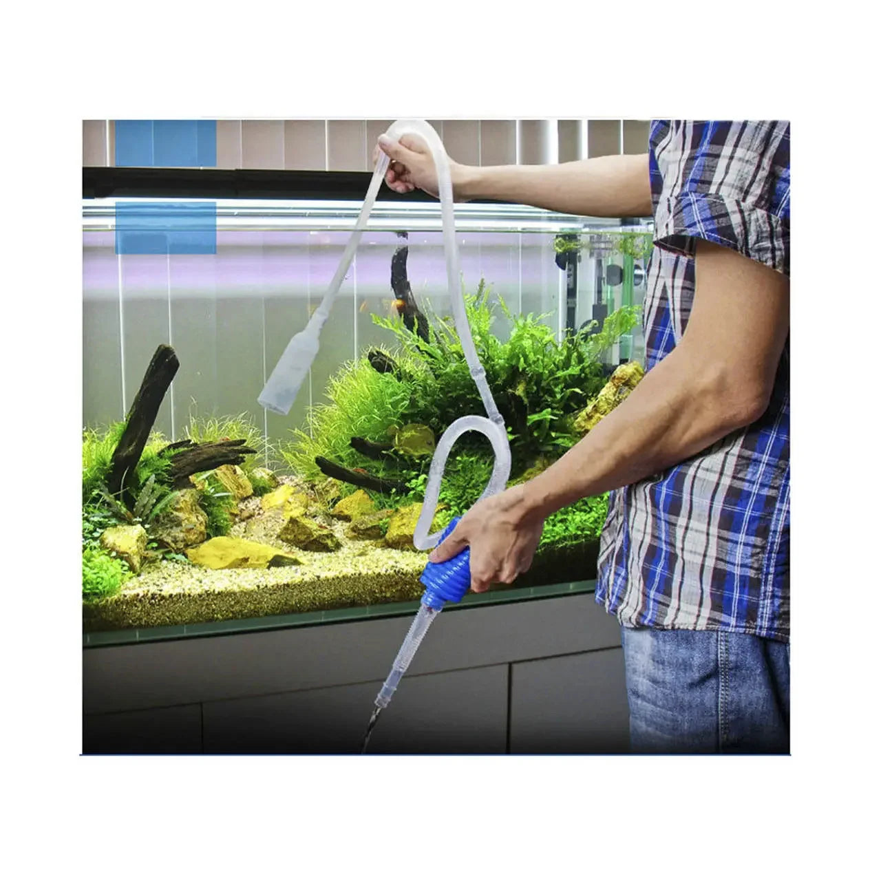 Semi-automatic Aquarium Clean Vacuum Water Change Changer Gravel Aquarium Simple Fish Tank Vacuum Siphon Pump Cleaner