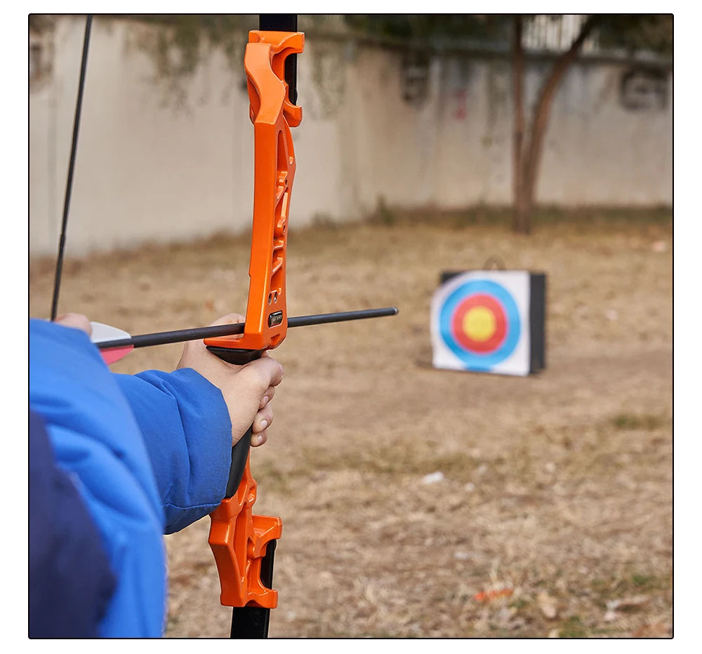 20/30/40/50lbs Recurve Bow Archery Sports Arrows Bow Take Down Straight Bow Mixed Carbon Arrows Quiver Target Shoot Practice Bow