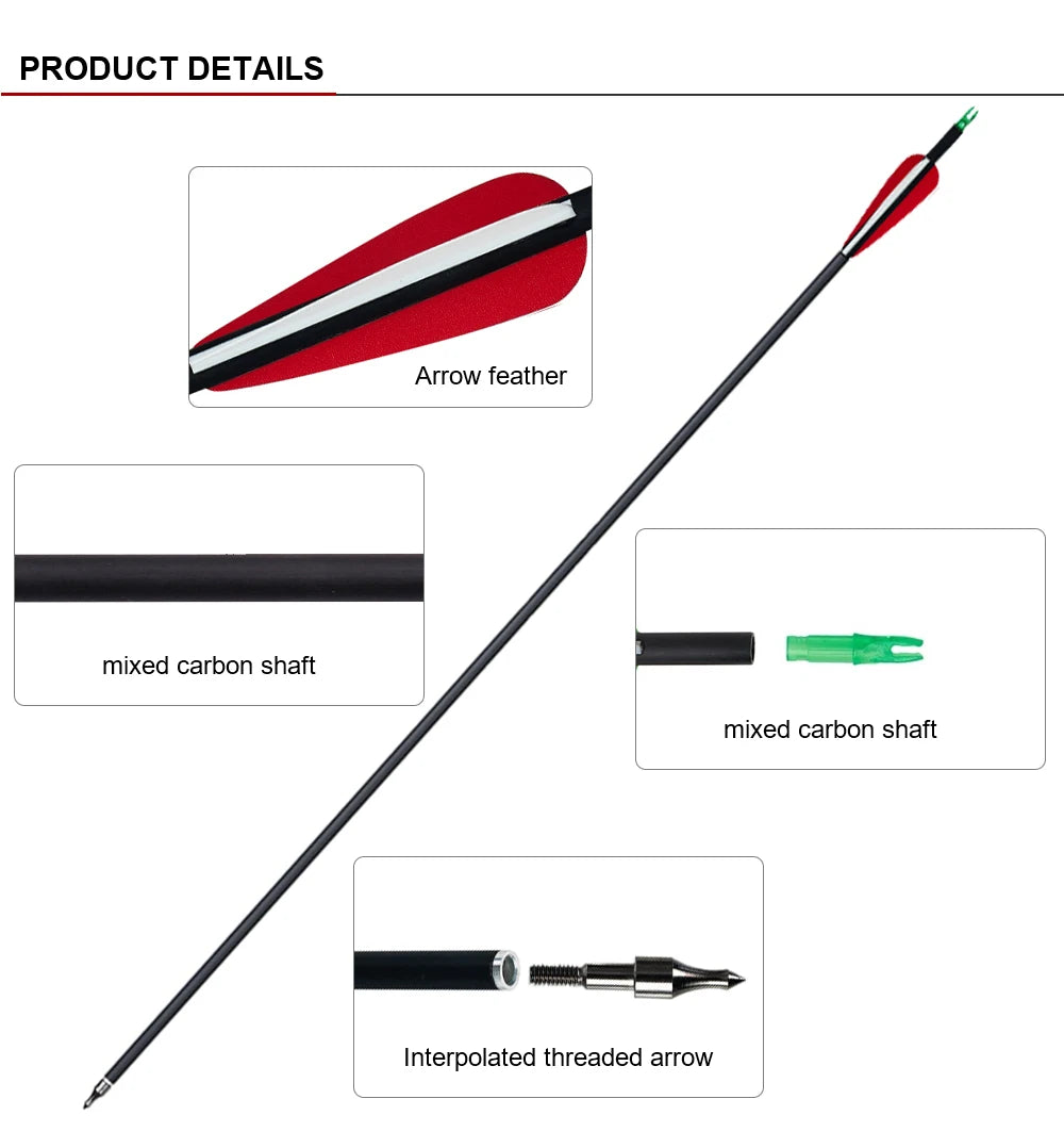 Toparchery 20-40lbs Archery 57" Takedown Recurve Bow For Hunting Recurve Bow and Arrow Set Left Right Hand Black Hunting Bow